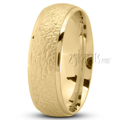 Rugged Center Designer Wedding Ring - view 3