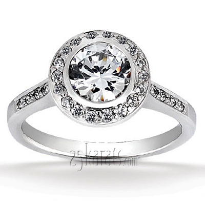 Designer Legacy Inspired Pave Set Diamond Engagement Ring (0.33 ct. tw.)