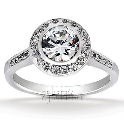 14K white gold Designer Legacy Inspired Diamond Engagement Ring (0.41 ct. tw.) 2 - main view