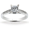 Classic Cathedral Princess Center Diamond Engagement Ring