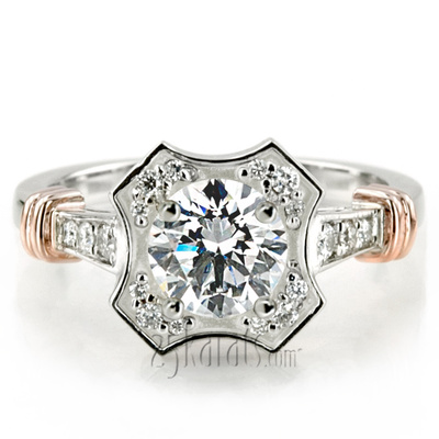 Artisan Two Tone Diamond Engagement Ring (1/5 ct. t.w.)