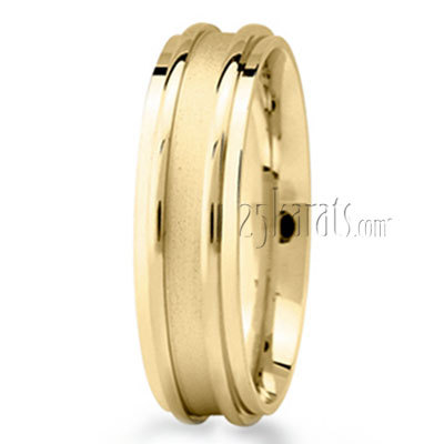 Contemporary Low Center Wedding Band - view 3 thumbnail