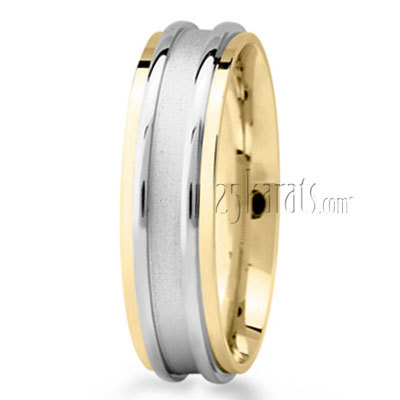 Contemporary Low Center Wedding Band - main view thumbnail