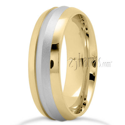 Knife Edge Center Modern Wedding Band - main view thumbnail