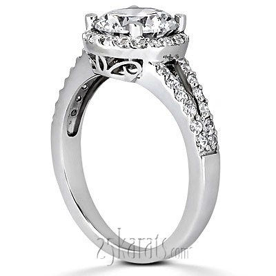 14K white gold Prong Set Fancy Diamond Engagement Ring (0.42 ct. tw.) - alternate view 2