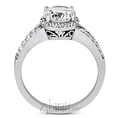 14K white gold Prong Set Fancy Diamond Engagement Ring (0.42 ct. tw.) - alternate view 3