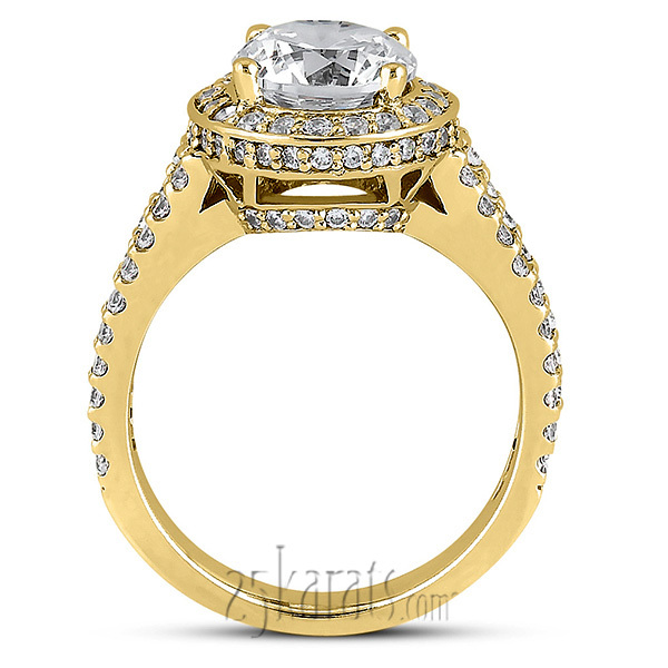 14K white gold Round Prong Set Diamond Engagement Ring ( 0.83 ct. t.w) - alternate view 6
