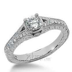 Split Shank Antique Diamond Engagement Ring (0.28 t.c.w.) thumbnail 1