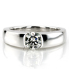 Tension Set Solitaire Diamond Engagement Ring