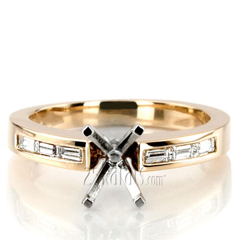 14K white gold Straight Baguette Diamond Bridal Ring (0.36 ct. tw.) - alternate view 7