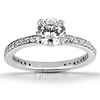 Pave Set Classic Basket Center Diamond Engagement Ring