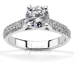 Cathedral Pave Set Engagement Ring (0.31 ct. tw.)