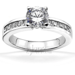 Princesss Cut Channel Set Diamond Engagement Ring (0.50 ct. tw.)
