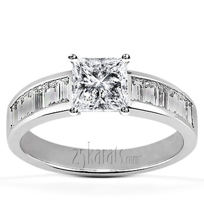 Elegant Channel Set Baguette Diamond Bridal Ring (0.56 ct. tw.)