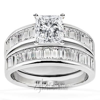 Elegant Channel Set Baguette Diamond Bridal Ring (0.72 ct. tw.) thumbnail 2