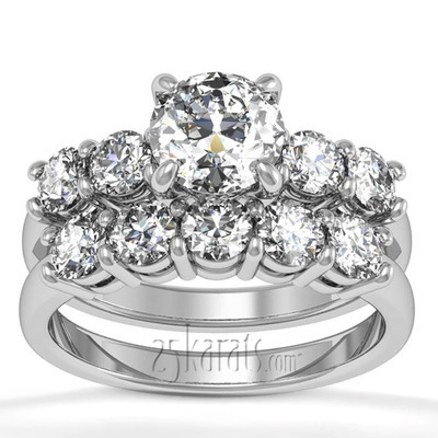 14K white gold Timeless Basket Setting Diamond Engagement Ring (1/5 ct. tw.) - alternate view 2