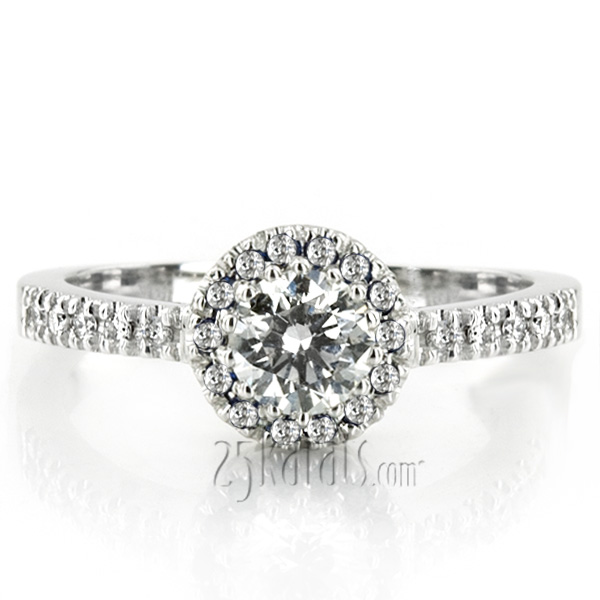 Halo Style Prong Set Diamond Bridal Ring (0.26 ct. tw.)