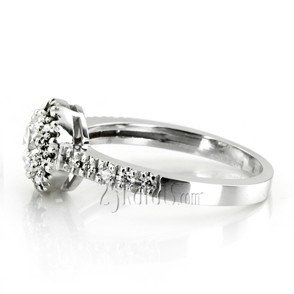 Halo Style Prong Set Diamond Bridal Ring (0.26 ct. tw.) - view 3