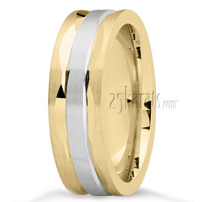 Oval Carved Basic Wedding Band - main view thumbnail