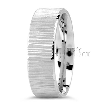 Deeply Carved Wedding Ring - view 2 thumbnail