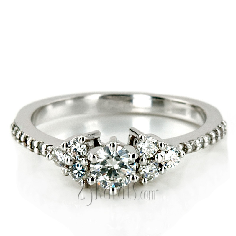 14K white gold Diamond Engagement Ring (0.25 t.c.w.) - alternate view 3