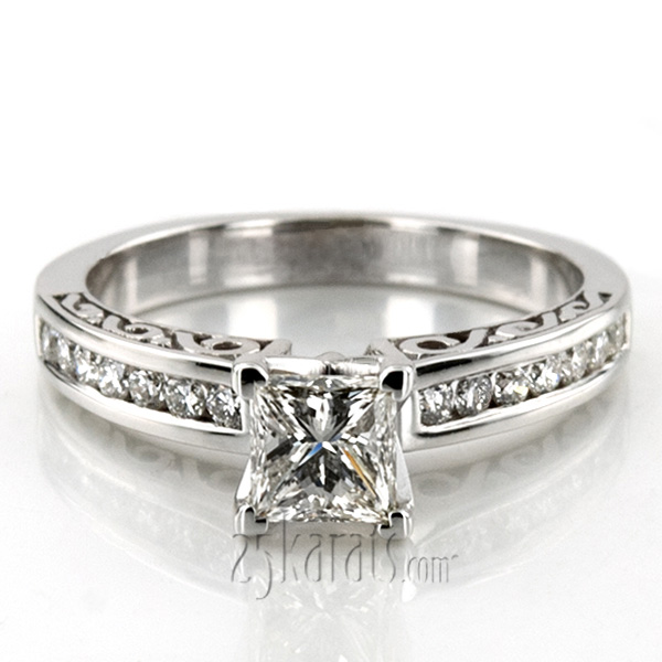 Antique Channel Set Diamond Bridal Ring (0.28 ct.tw.)