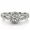 Prong Set Halo Diamond Engagement Ring (0.38 ct. tw.)