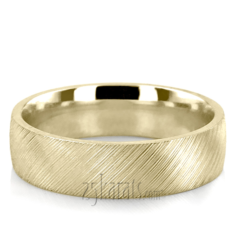 Angle Carbide Plain Wedding Ring