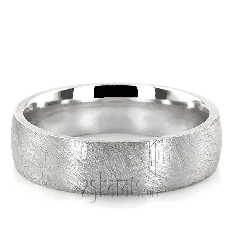 Circle Matte Plain Wedding Ring