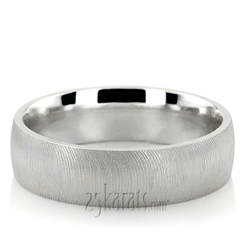 Curved Carbide Plain Wedding Band