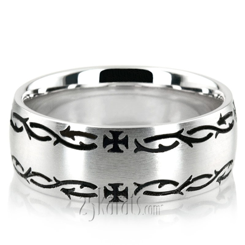 Crown Of Thorns Wedding Band