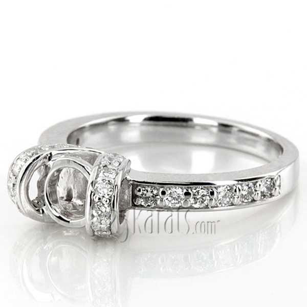 14K white gold Contemporary Ribbon Diamond Ring (0.42 ct. tw.) - alternate view 5