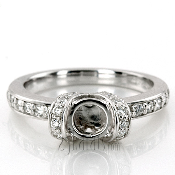 14K white gold Contemporary Ribbon Diamond Ring (0.42 ct. tw.) - alternate view 6