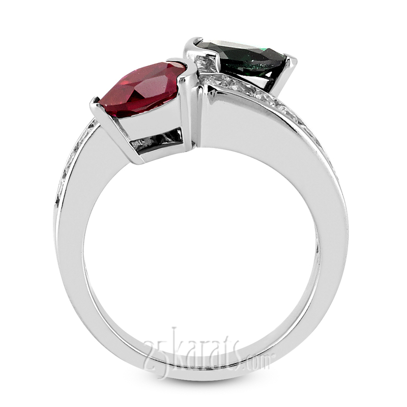 14K white gold Classic Beauty of By Pass Diamond Fashion Ring (0.42 ct. tw.) - alternate view 4