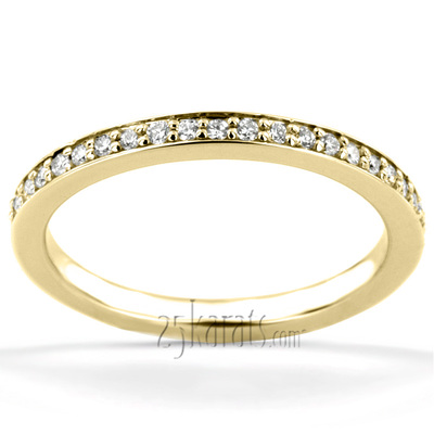 Classic Pave Set Ladies' Diamond Wedding Band (1/4ct. tw.) thumbnail 2