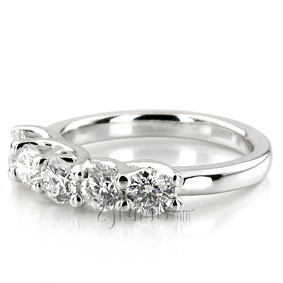 Low Set Trellis Setting 5-Stone Round Shank Anniversary Ring (1 1/4 ct. tw.) thumbnail 8