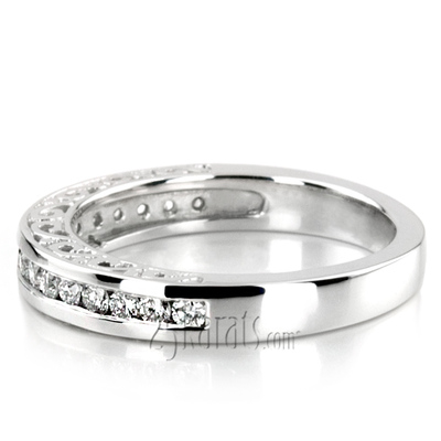 0.34 ct. Channel Set Antique Diamond Wedding Band thumbnail 8