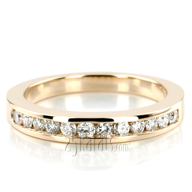 14K white gold Timeless Channel Set Diamond Wedding Ring (3/8 ct. tw.) - alternate view 7