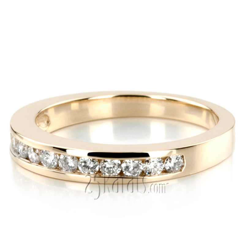 14K white gold Timeless Channel Set Diamond Wedding Ring (3/8 ct. tw.) - alternate view 8