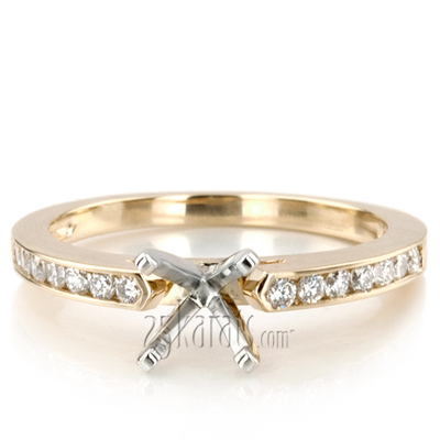 Classic Cathedral Channel Set 0.28 ct. tw Diamond Bridal Ring thumbnail 6