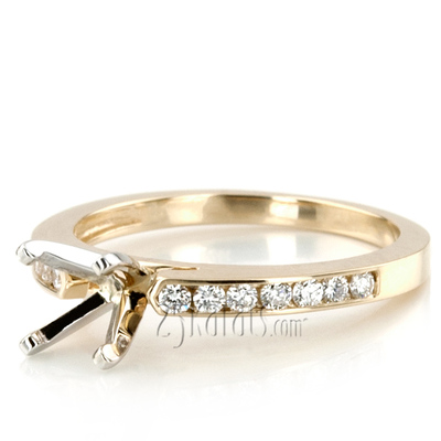 Classic Cathedral Channel Set 0.28 ct. tw Diamond Bridal Ring thumbnail 7