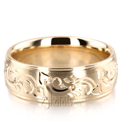 Majestic Floral Wedding Band