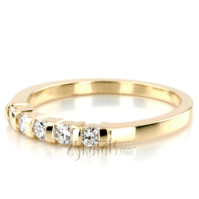 Bar Set Round Cut Diamond Anniversary Ring (1/4 ct. tw.) thumbnail 8