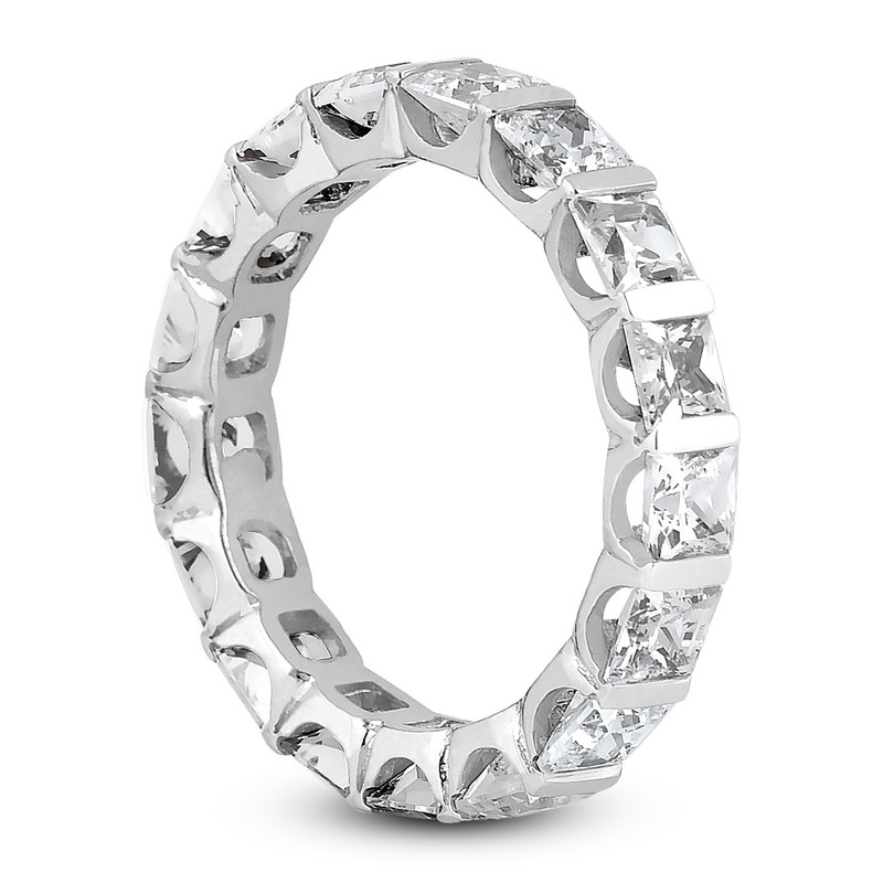 14K white gold 2.10 ct. Diamond Eternity Wedding Band 3 - alternate view 3