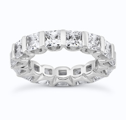 1.80 ct. Bar-Set Princess Diamond Eternity Wedding Band