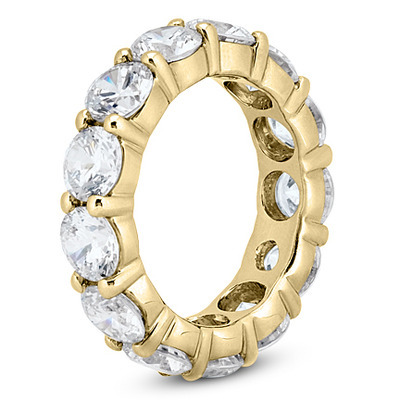 14K white gold Classic Shared Prong Diamond Eternity Band (4.90 ct. tw.) - Size 5 - alternate view 4