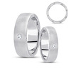 Sturdy Side-stoned Diamond Wedding Ring Set thumbnail 3