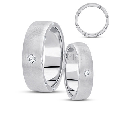 Sturdy Side-stoned Diamond Wedding Ring Set