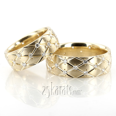 Unique Diamond Wedding Ring set