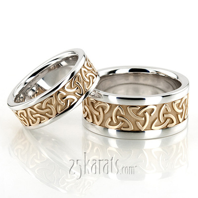 Celtic Knot Wedding Ring Set